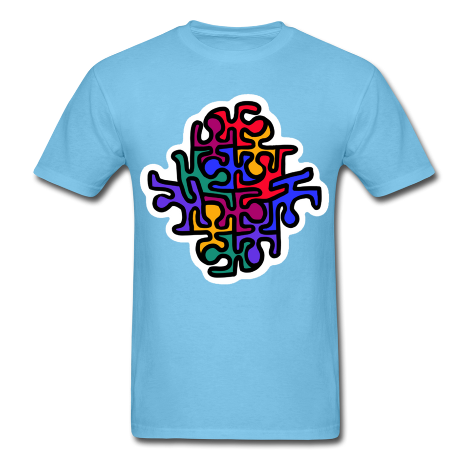 Keith Haring shirt Graphic Street Art T-Shirt - aquatic blue