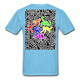 Keith Haring shirt Graphic Street Art T-Shirt - aquatic blue