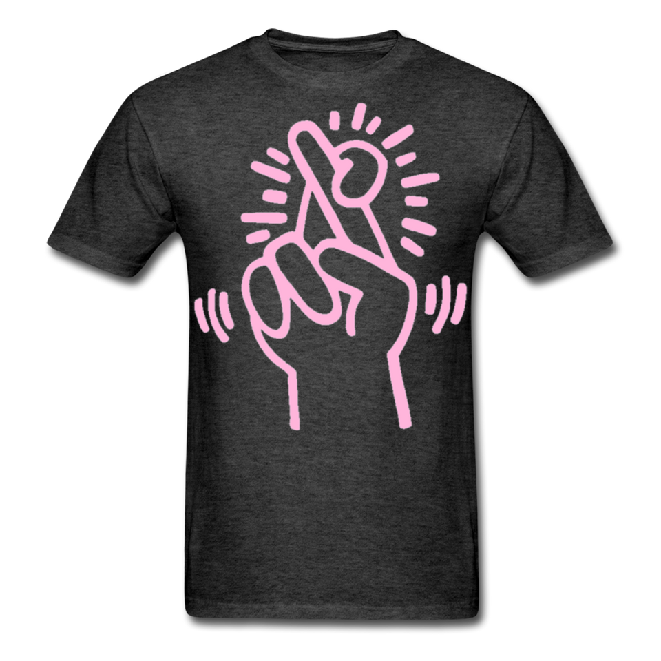 Keith Haring shirt Graphic Street Art T-Shirt - heather black