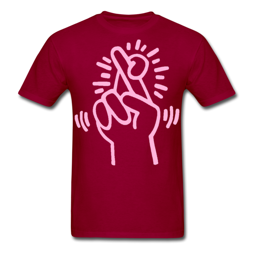 Keith Haring shirt Graphic Street Art T-Shirt - dark red