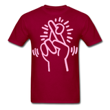Keith Haring shirt Graphic Street Art T-Shirt - dark red