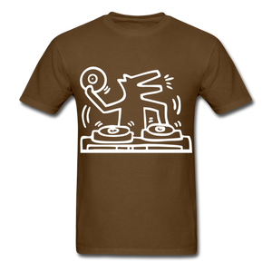 Keith Haring shirt Graphic DJ DOG Street Art T-Shirt Size S-6XL - brown