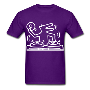 Keith Haring shirt Graphic DJ DOG Street Art T-Shirt Size S-6XL - purple