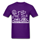 Keith Haring shirt Graphic DJ DOG Street Art T-Shirt Size S-6XL - purple