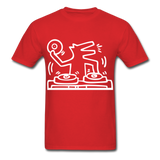 Keith Haring shirt Graphic DJ DOG Street Art T-Shirt Size S-6XL - red