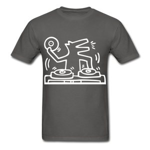 Keith Haring shirt Graphic DJ DOG Street Art T-Shirt Size S-6XL - charcoal