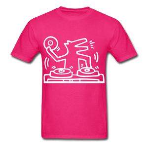 Keith Haring shirt Graphic DJ DOG Street Art T-Shirt Size S-6XL - fuchsia