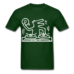 Keith Haring shirt Graphic DJ DOG Street Art T-Shirt Size S-6XL - forest green