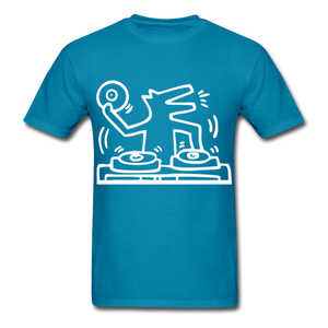 Keith Haring shirt Graphic DJ DOG Street Art T-Shirt Size S-6XL - turquoise