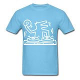 Keith Haring shirt Graphic DJ DOG Street Art T-Shirt Size S-6XL - aquatic blue