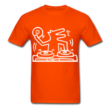 Keith Haring shirt Graphic DJ DOG Street Art T-Shirt Size S-6XL - orange