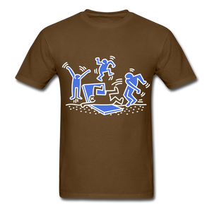 Keith Haring shirt Graphic Street Art T-Shirt Size S-6XL - brown