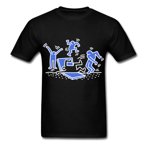 Keith Haring shirt Graphic Street Art T-Shirt Size S-6XL - black