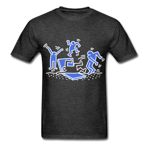 Keith Haring shirt Graphic Street Art T-Shirt Size S-6XL - heather black