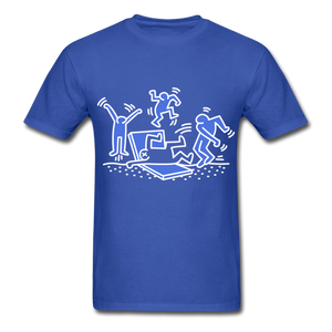 Keith Haring shirt Graphic Street Art T-Shirt Size S-6XL - royal blue