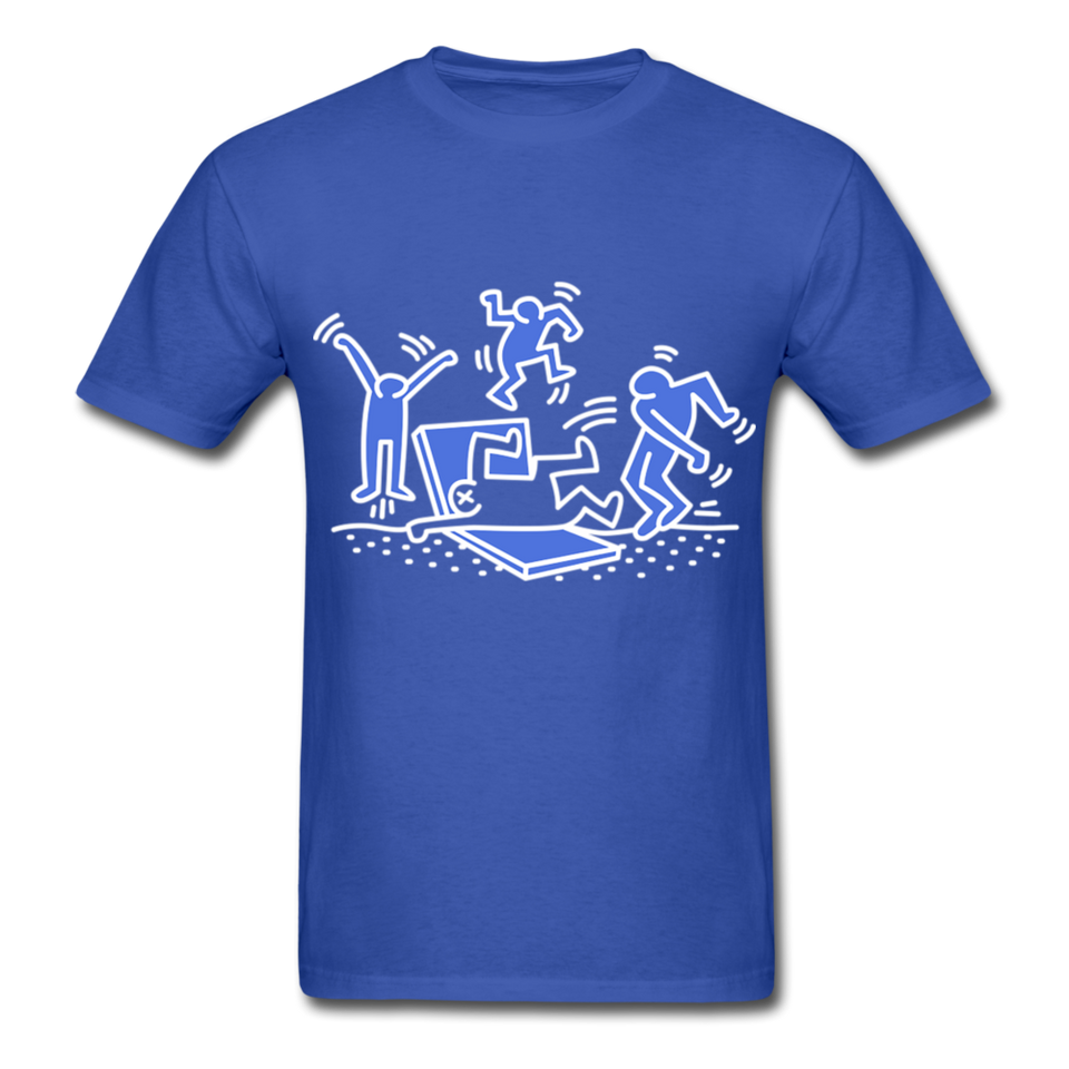 Keith Haring shirt Graphic Street Art T-Shirt Size S-6XL - royal blue