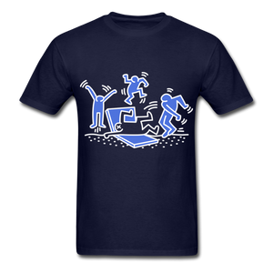 Keith Haring shirt Graphic Street Art T-Shirt Size S-6XL - navy