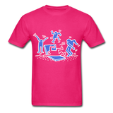 Keith Haring shirt Graphic Street Art T-Shirt Size S-6XL - fuchsia