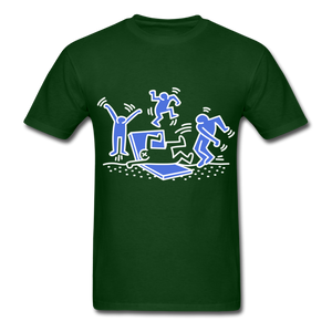 Keith Haring shirt Graphic Street Art T-Shirt Size S-6XL - forest green