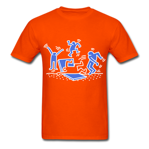 Keith Haring shirt Graphic Street Art T-Shirt Size S-6XL - orange