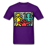 Keith Haring shirt Graphic Street Art T-Shirt Size S-6XL - purple