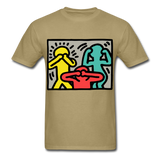 Keith Haring shirt Graphic Street Art T-Shirt Size S-6XL - khaki