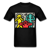 Keith Haring shirt Graphic Street Art T-Shirt Size S-6XL - black