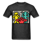 Keith Haring shirt Graphic Street Art T-Shirt Size S-6XL - heather black