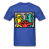 Keith Haring shirt Graphic Street Art T-Shirt Size S-6XL - royal blue