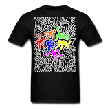 Keith Haring shirt Graphic Street Art T-Shirt Size S-6XL - black