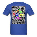 Keith Haring shirt Graphic Street Art T-Shirt Size S-6XL - royal blue