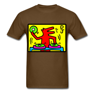 Keith Haring - DJ  1988  Talking Heads  Abstrait  Pop Art T-shirt respirant - brown