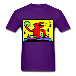 Keith Haring - DJ  1988  Talking Heads  Abstrait  Pop Art T-shirt respirant - purple
