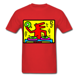Keith Haring - DJ  1988  Talking Heads  Abstrait  Pop Art T-shirt respirant - red