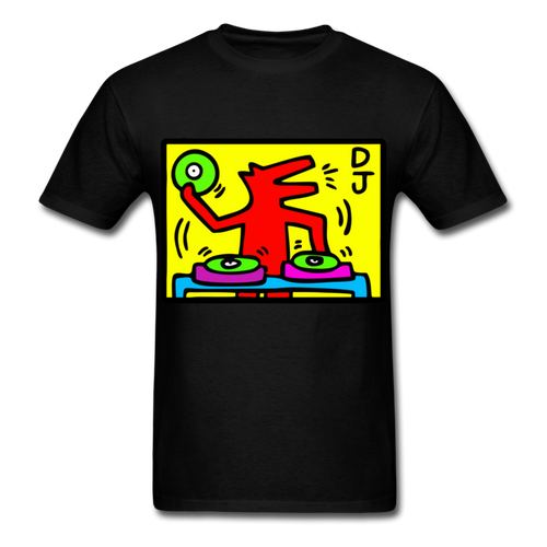 Keith Haring - DJ  1988  Talking Heads  Abstrait  Pop Art T-shirt respirant - black