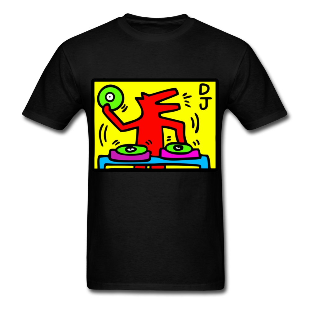Keith Haring - DJ  1988  Talking Heads  Abstrait  Pop Art T-shirt respirant - black