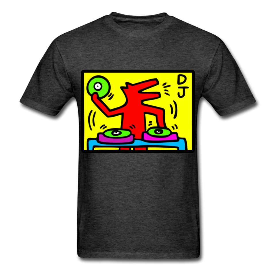 Keith Haring - DJ  1988  Talking Heads  Abstrait  Pop Art T-shirt respirant - heather black