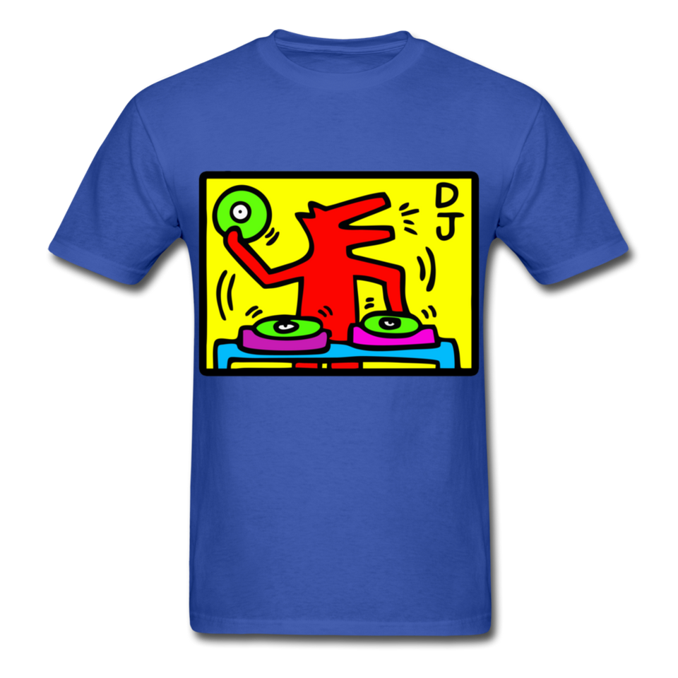 Keith Haring - DJ  1988  Talking Heads  Abstrait  Pop Art T-shirt respirant - royal blue
