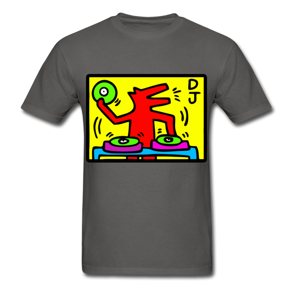 Keith Haring - DJ  1988  Talking Heads  Abstrait  Pop Art T-shirt respirant - charcoal