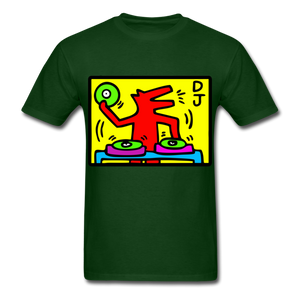 Keith Haring - DJ  1988  Talking Heads  Abstrait  Pop Art T-shirt respirant - forest green
