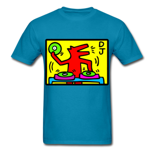 Keith Haring - DJ  1988  Talking Heads  Abstrait  Pop Art T-shirt respirant - turquoise
