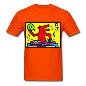 Keith Haring - DJ  1988  Talking Heads  Abstrait  Pop Art T-shirt respirant - orange