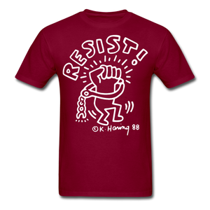 Keith Haring 88 shirt - Resist Meilleur vendeur Graphic Art T-Shirt Size S-6XL - burgundy