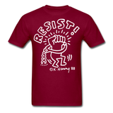 Keith Haring 88 shirt - Resist Meilleur vendeur Graphic Art T-Shirt Size S-6XL - burgundy
