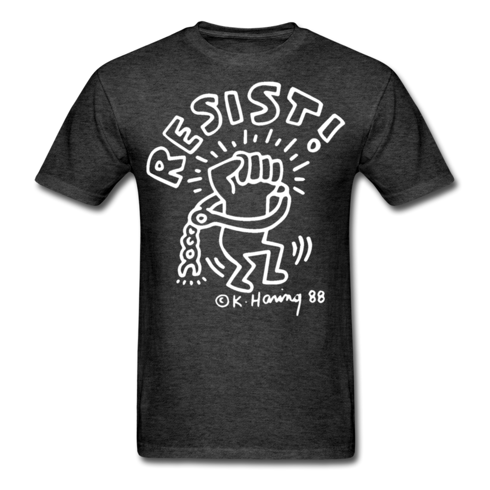 Keith Haring 88 shirt - Resist Meilleur vendeur Graphic Art T-Shirt Size S-6XL - heather black