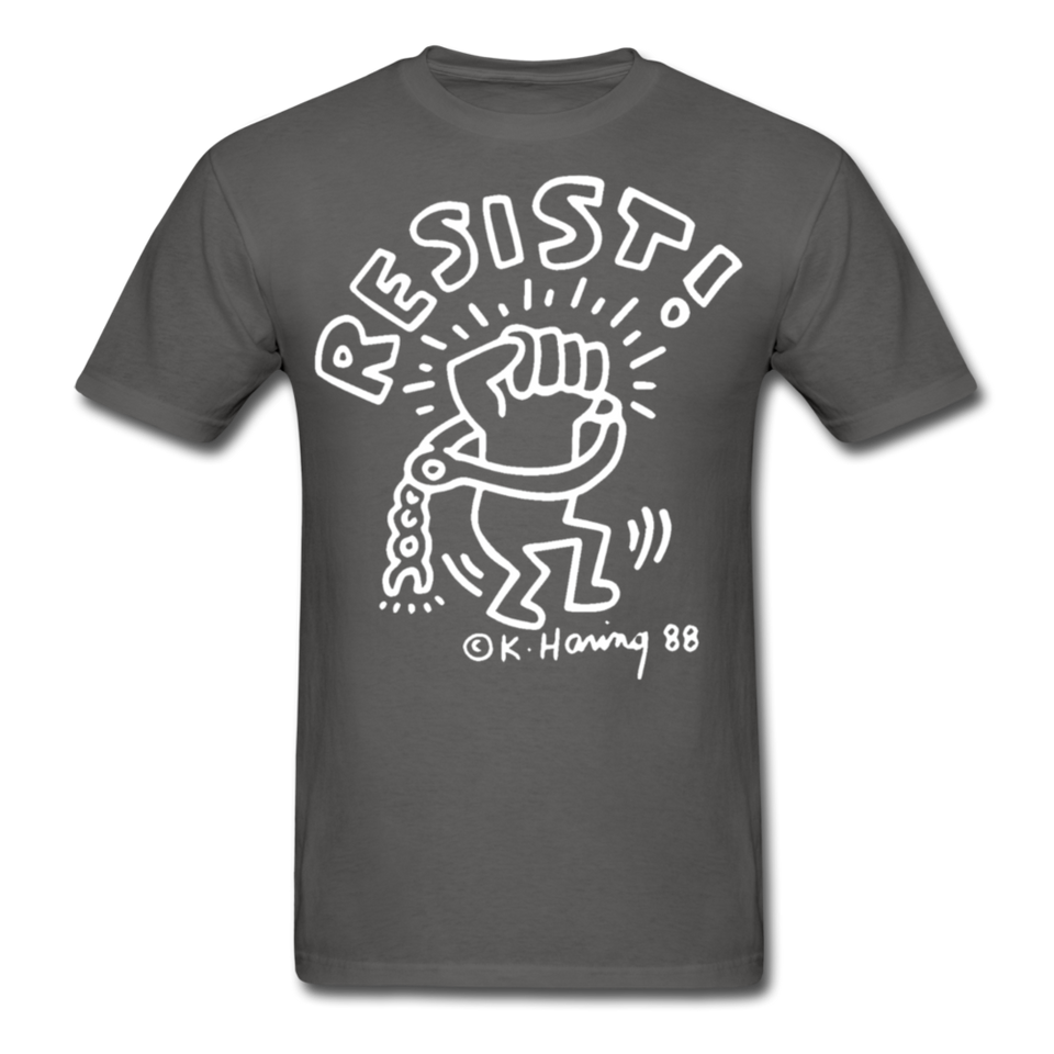 Keith Haring 88 shirt - Resist Meilleur vendeur Graphic Art T-Shirt Size S-6XL - charcoal