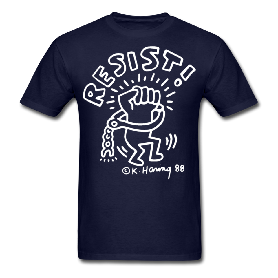 Keith Haring 88 shirt - Resist Meilleur vendeur Graphic Art T-Shirt Size S-6XL - navy
