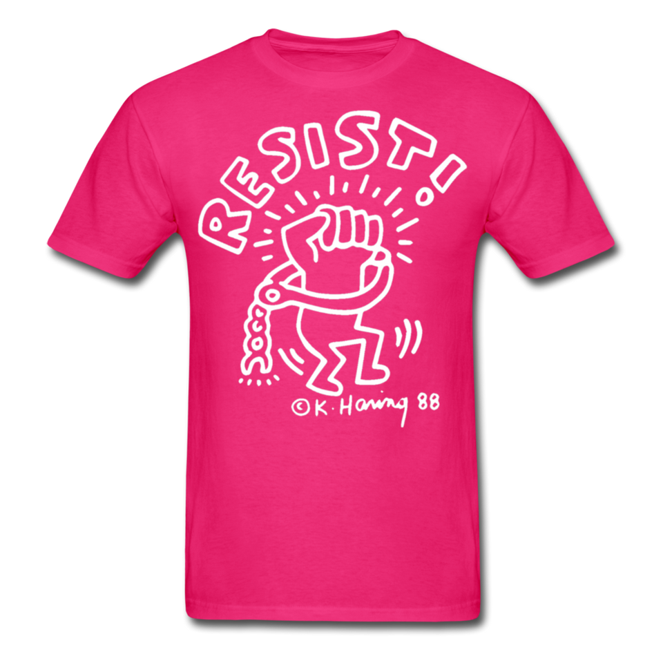 Keith Haring 88 shirt - Resist Meilleur vendeur Graphic Art T-Shirt Size S-6XL - fuchsia