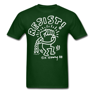 Keith Haring 88 shirt - Resist Meilleur vendeur Graphic Art T-Shirt Size S-6XL - forest green