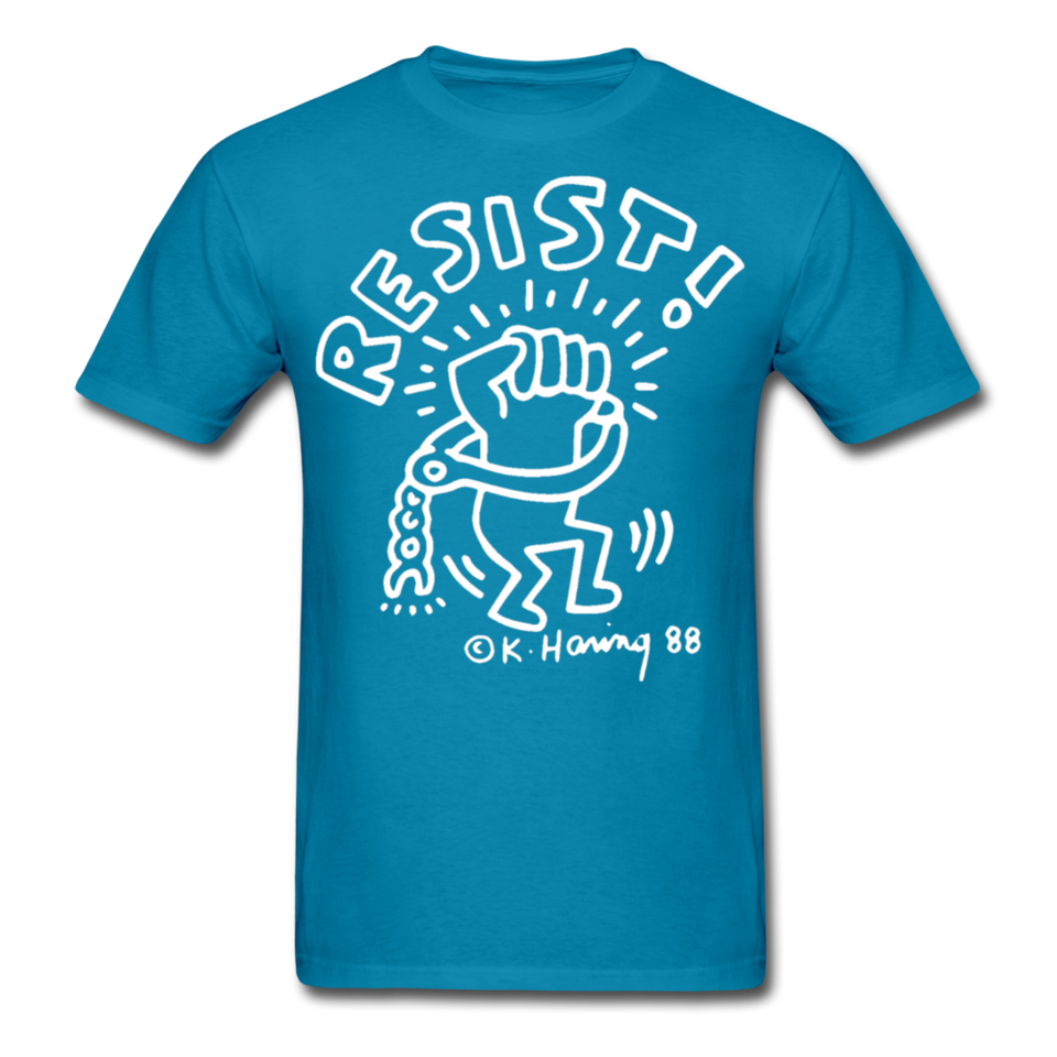 Keith Haring 88 shirt - Resist Meilleur vendeur Graphic Art T-Shirt Size S-6XL - turquoise